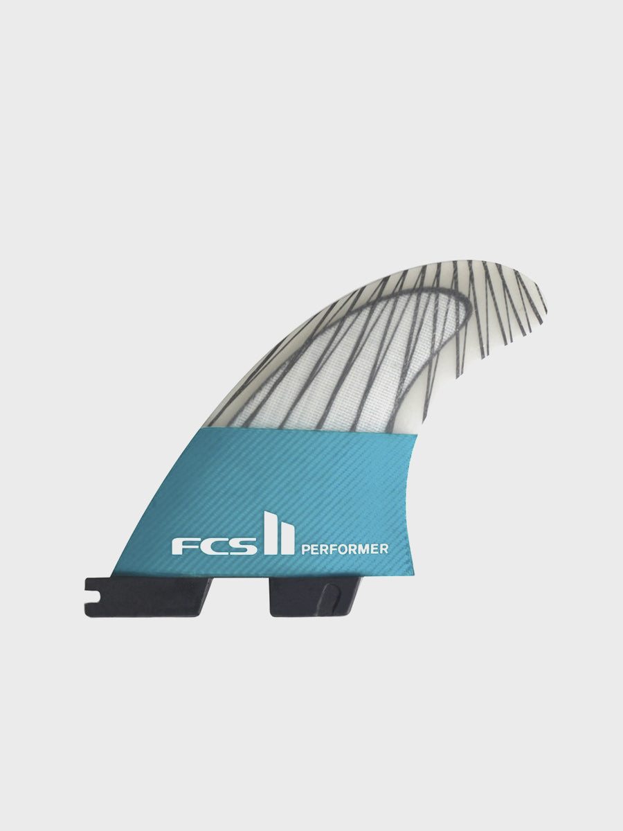 Fcs Ii Performer Pc Carbon Tranquil Blue Tri Fins 3 FCS II
